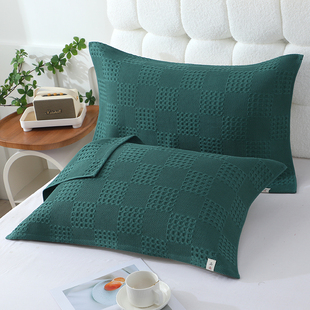 安懒懒 吸汗防头油柔软52x82cm 7A抗菌A类全棉纯棉纱布枕巾一对装