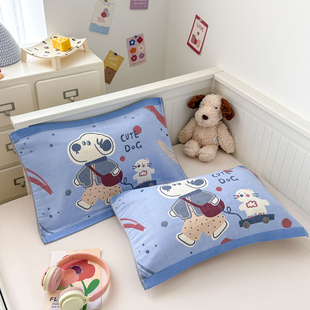 安懒懒 A类婴幼儿全棉纱布枕巾小号枕头巾纯棉垫巾柔软亲40x60cm