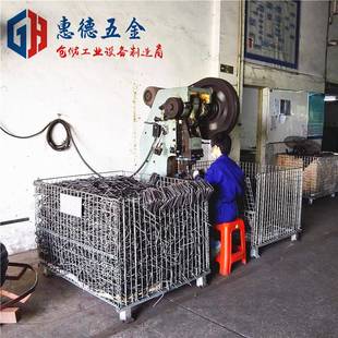 仓储笼折叠铁框周转箱仓储物流笼车蝴蝶笼仓库快递分拣筐带轮