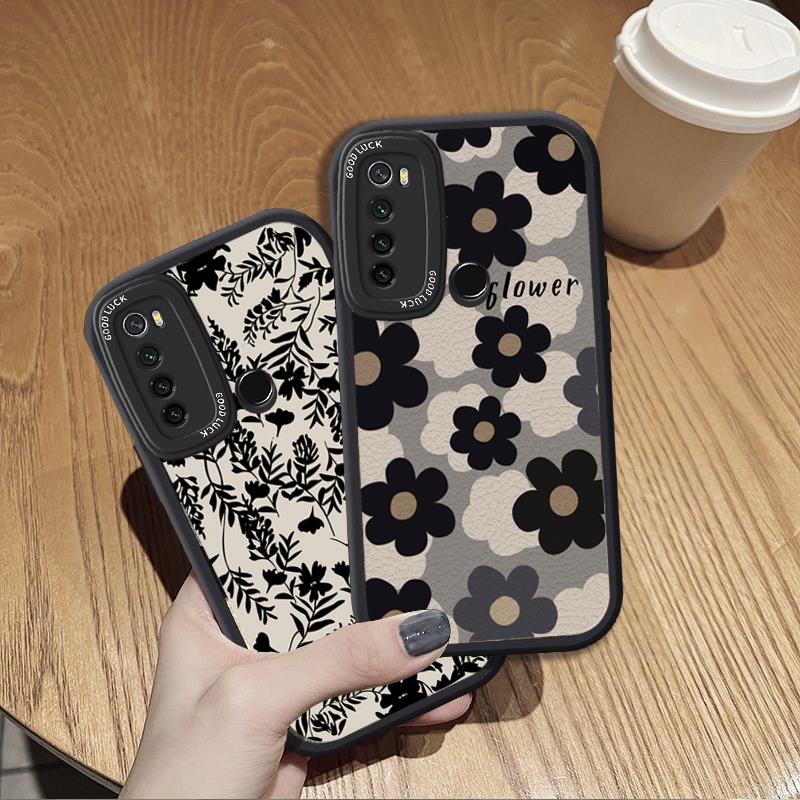 山茶花小羊红米note8手机壳复古