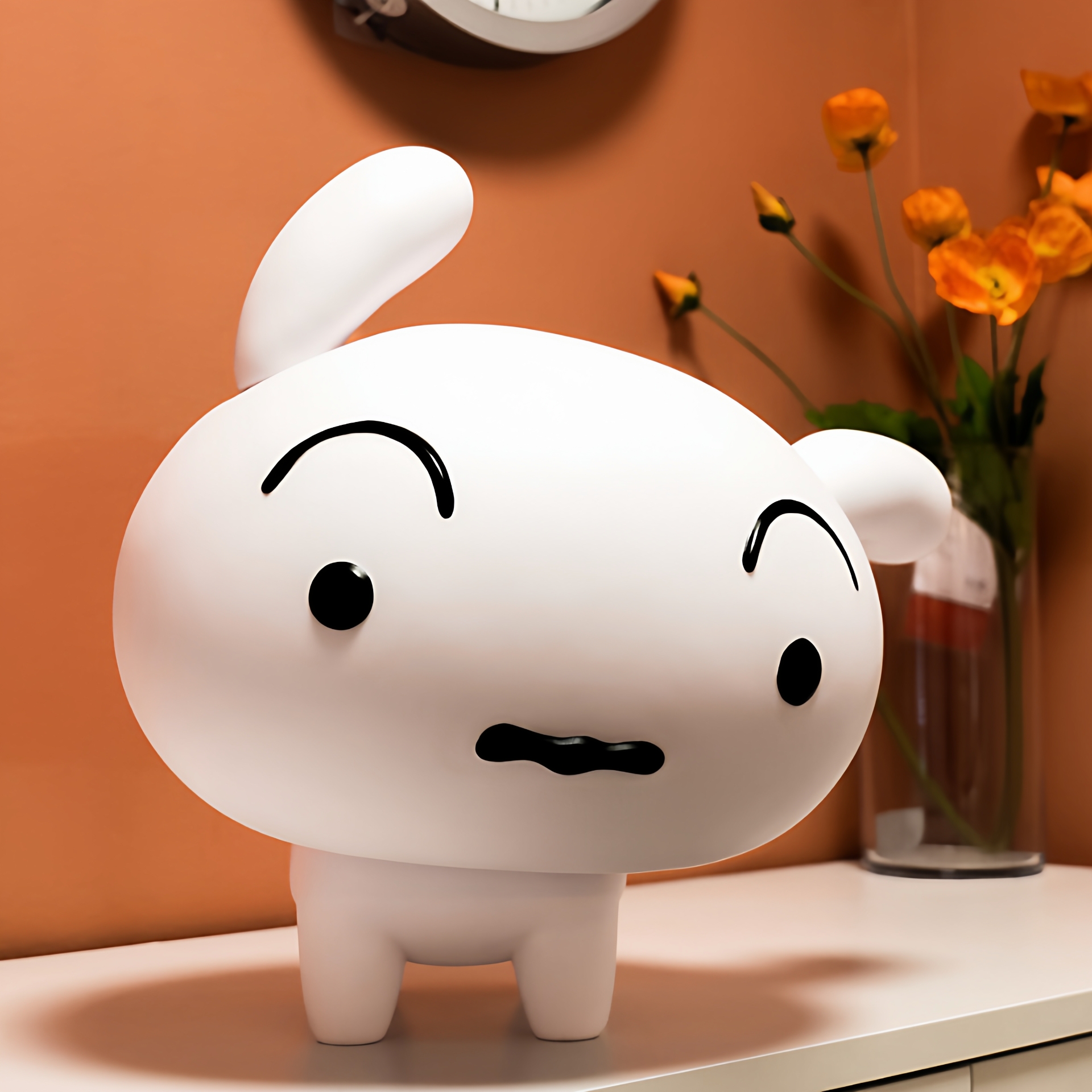 蜡笔小新小白手办卡通动漫模型可爱儿童玩偶公仔小狗桌面摆件礼物