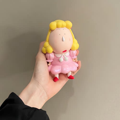 蜡笔小新小眼睛流鼻涕美少女阿呆手办车载桌面周边潮玩公仔摆件