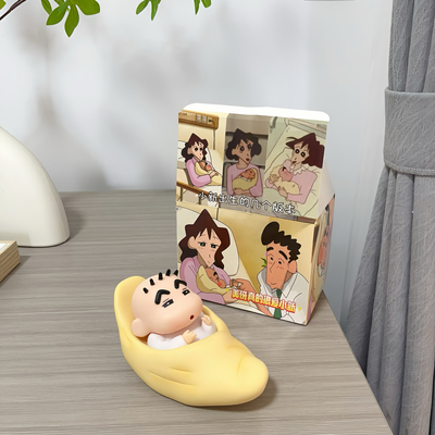 【拾壹】襁褓婴儿宝宝蜡笔小新手办卡通玩偶创意公仔桌面摆件礼物