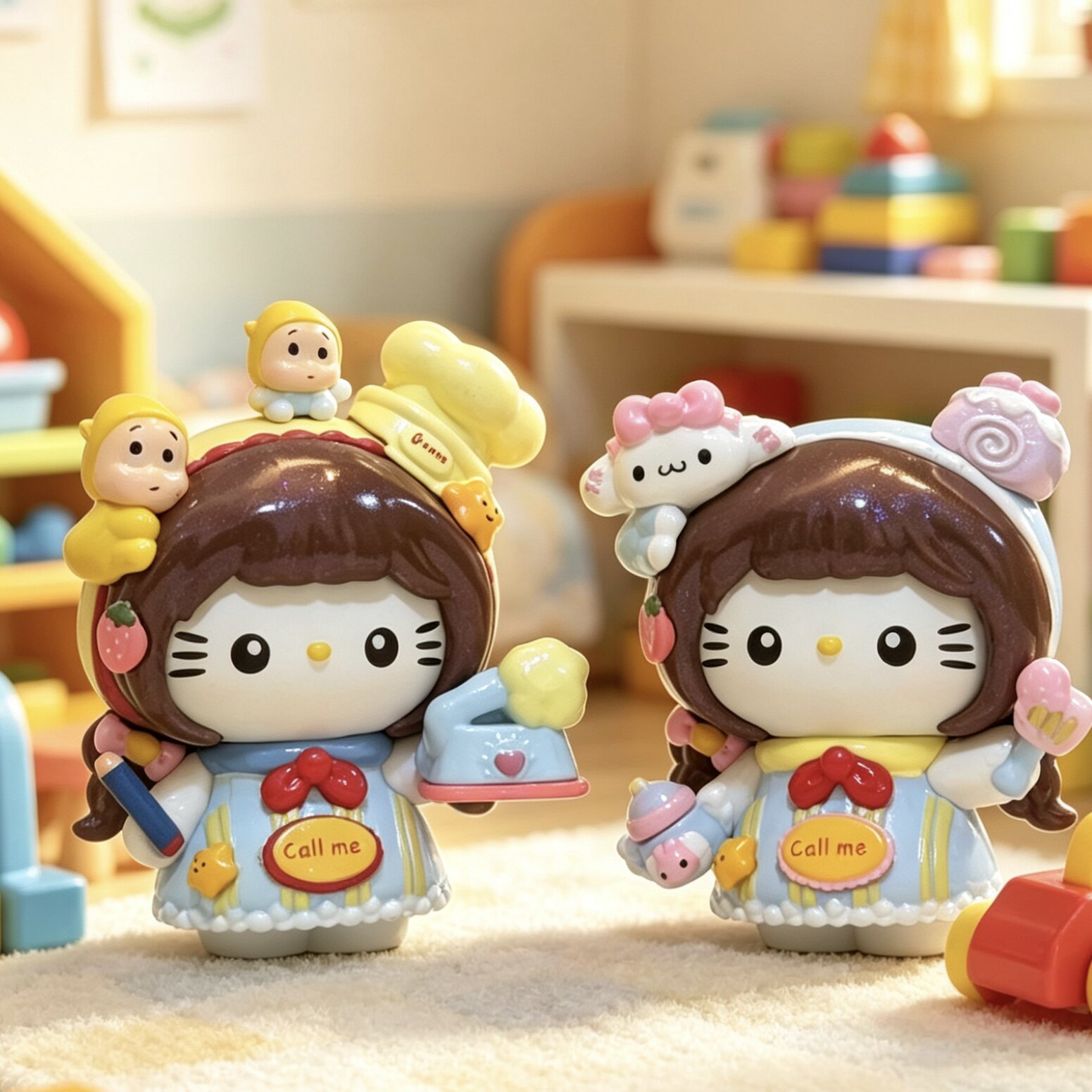 HelloKitty凯蒂猫烘焙店系列手办摆件可爱卡通公仔桌面装饰品礼物