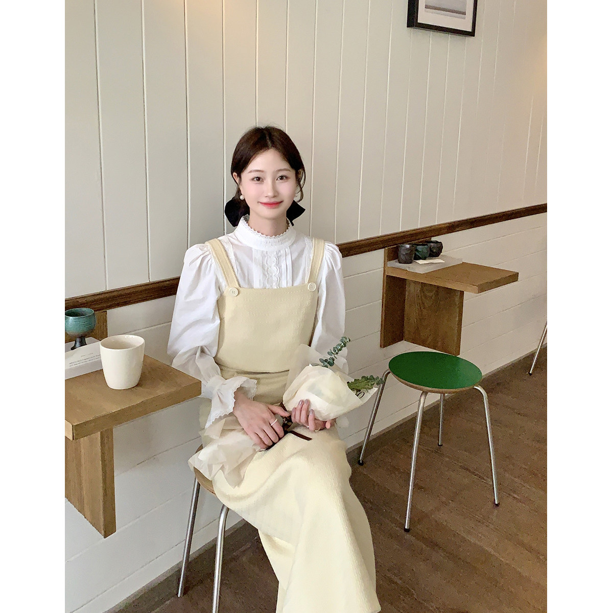 JeJuna炸鸡欧尼 晨间剧女主 温柔小香气质背心直筒半身裙早秋套装,女装/女士精品,时尚套装,淘宝优惠券,粉丝福利购,淘宝优惠卷