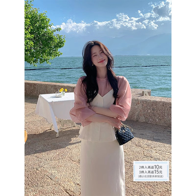 JeJuna炸鸡欧尼樱粉色温柔套装