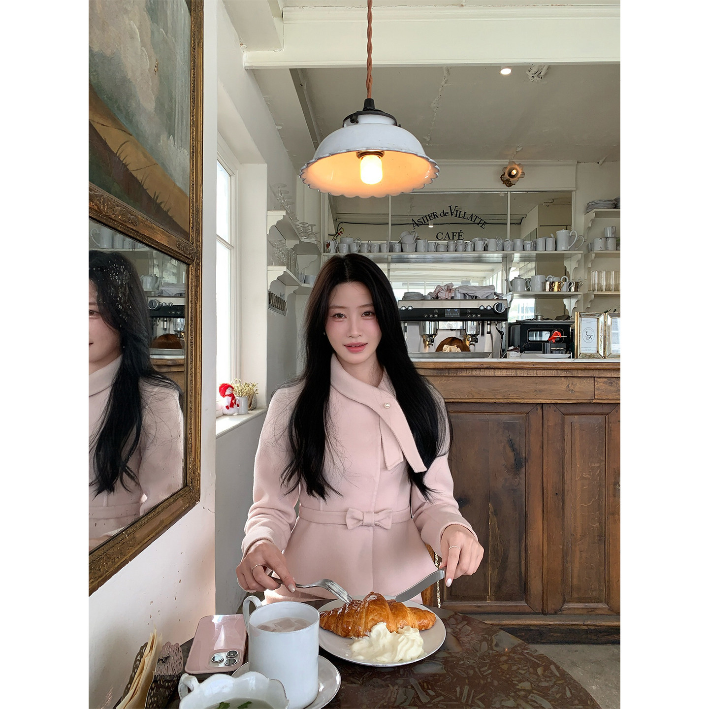 炸鸡欧尼JeJuna 粉雾情书 100羊毛婴儿粉法式蝴蝶结外套毛呢套装,女装/女士精品,时尚套装,淘宝优惠券,粉丝福利购,淘宝优惠卷