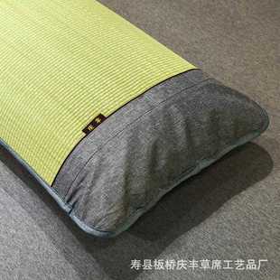 新款 直销枕头套一对色丁枕头套枕套竹席冰丝真丝蘭草家学生用全棉