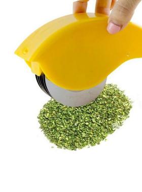 新款直销多功能不锈钢滚轮切葱蒜器 切碎器 切菜器 披萨器 厨房工