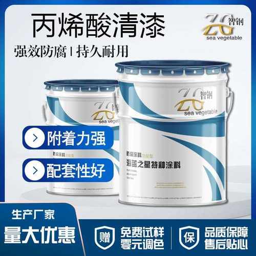 新款直销丙烯酸清漆不锈钢表面防锈用的涂料生产钢结构铁塔专用
