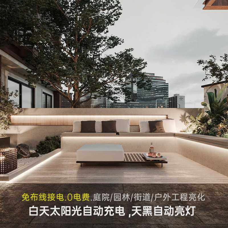 新款直销太阳能灯花园装饰夜市摆摊照明灯防水灯带led超亮线条软