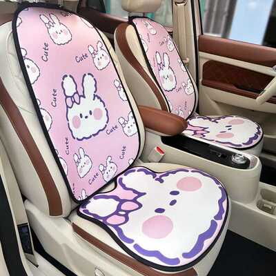 新款直销汽车坐垫四季通用卡通可爱夏季冰丝座垫后排单片网红三件