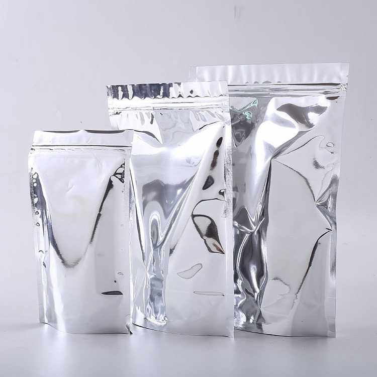新款直销镀铝自立骨袋双面镀铝箔自封拉链鱼饵猫狗粮银色零食批,包装,塑料自封袋,淘宝优惠券,粉丝福利购,淘宝优惠卷