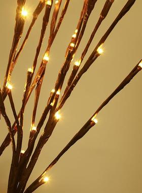 新款直销严选瓶插枝条灯 室内暖光电池盒树枝灯 20led浪漫氛围树