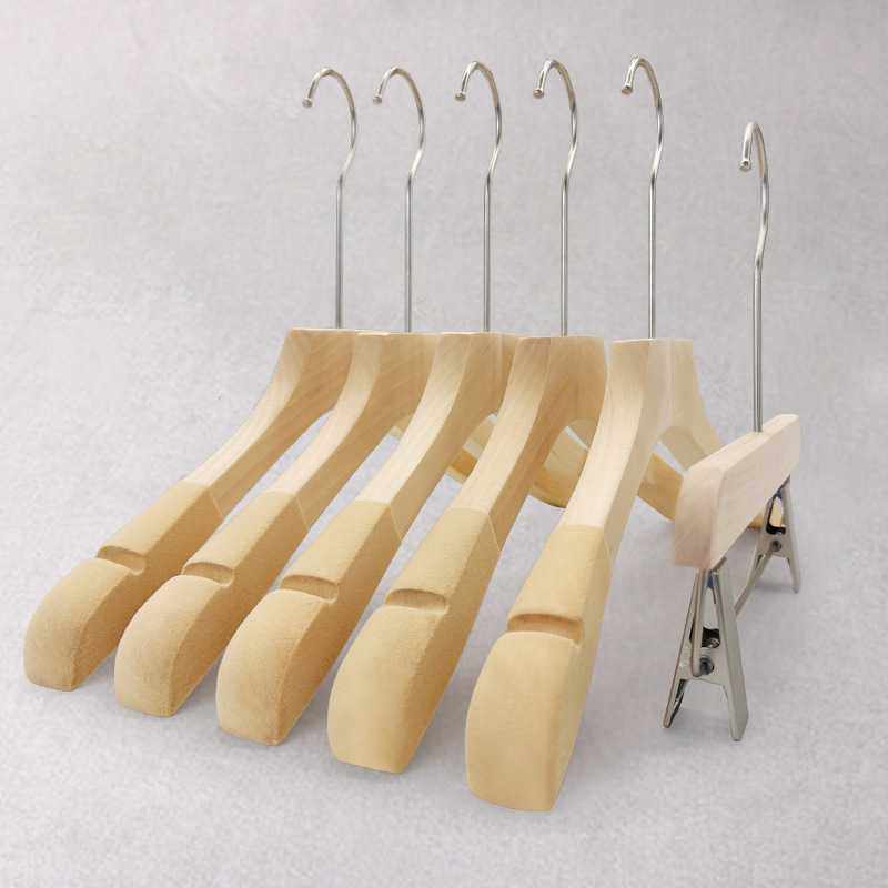 新款直销实木植绒衣架服装店专用男女装童装木质衣撑无痕防滑衣挂,收纳整理,木质衣架,淘宝优惠券,粉丝福利购,淘宝优惠卷