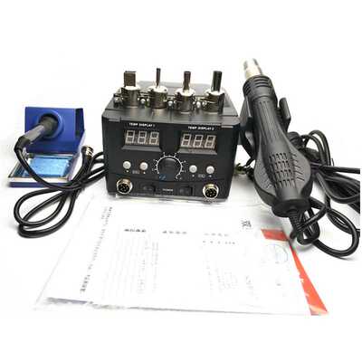 新款直销跨境2合1风枪焊台 双数显拆焊台自动休眠8586 8582D电烙