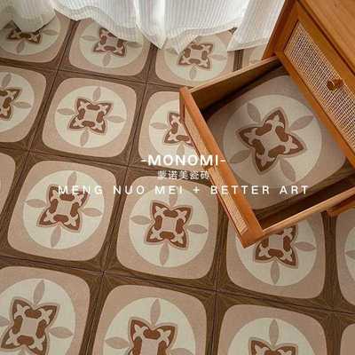 新款直销中古风美拉德瓷砖400x400复古花砖卫生间厨房地砖阳台民