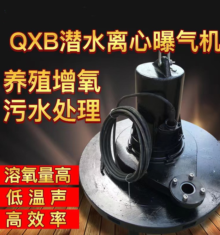 浙江QXB潜水离心式曝气机混合污水处理可提升增氧曝气搅拌推流泵