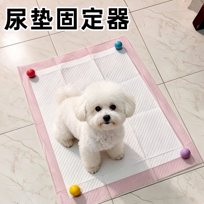 尿垫固定器宠物尿片防移位便携厕所磁吸狗厕所隔尿垫可粘贴固定盘
