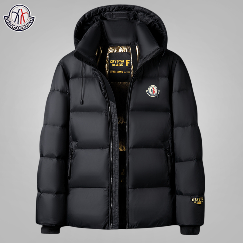 加厚短款羽绒服蒙口宁潮