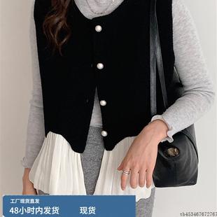 今年流行的爆款女装极简高级感穿搭2025秋冬新款宽松大码马夹外套