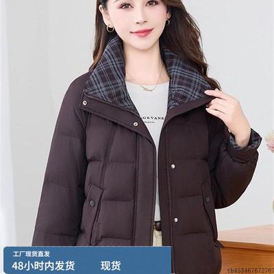 嘉兴短款小个子棉服冬装新款轻薄小棉袄高端妈妈品牌棉衣时尚秋冬
