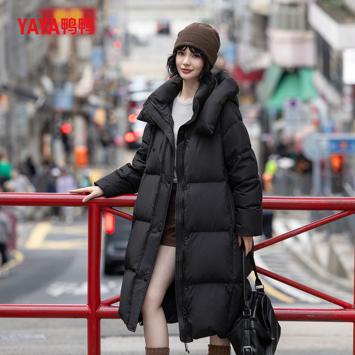 王一博同款中长款保暖加厚羽绒服
