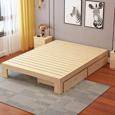 定制床1800mm总长2米1900没有无床头的1米9实木儿童不带裸床定制