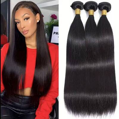 7A非洲假发全真发发帘50g straight human hair bundles 许昌现货