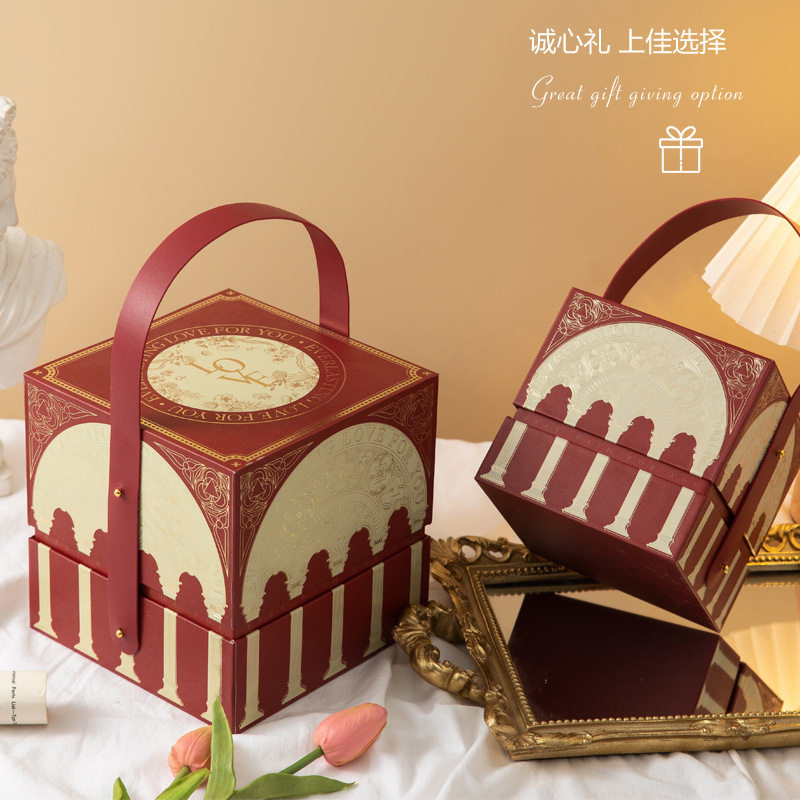 新品创意结婚喜糖盒婚礼伴手礼伴娘回礼喜糖包装盒手提罗马柱礼品