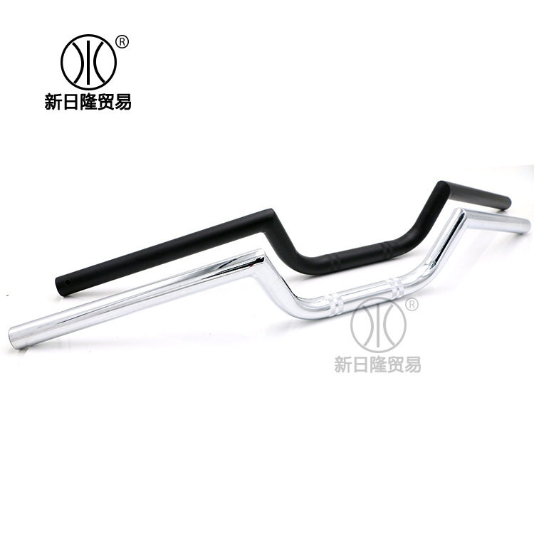 新款 摩托车改装22MM口径复古车把 CAFE款M型款式方向把 钢管车把