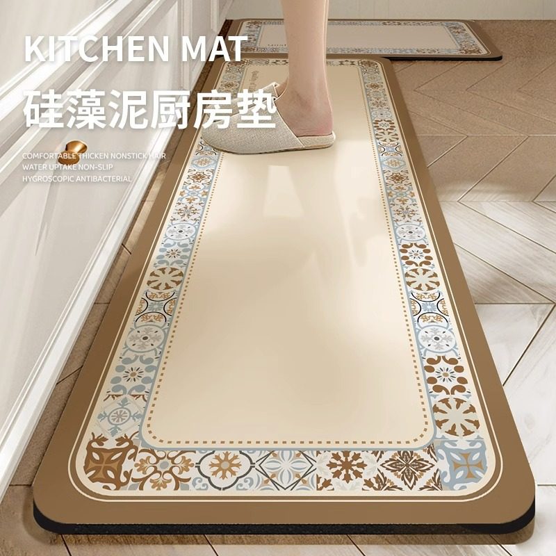 新品 厨房地垫可擦免洗防滑吸油速干硅藻泥吸水垫家用耐脏美式地,居家布艺,厨房地垫,淘宝优惠券,粉丝福利购,淘宝优惠卷