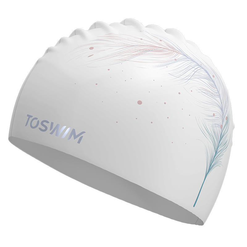 TOSWIM硅胶泳帽防水印花