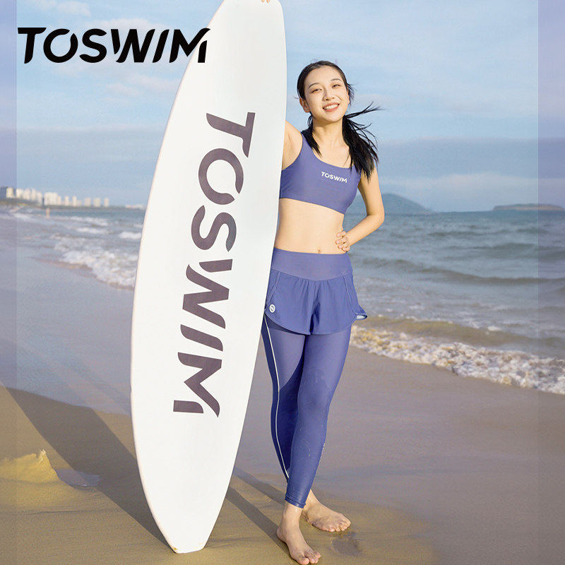 TOSWIM分体式冲浪服泳衣女24年新款长袖长裤潜水服保守显瘦防晒