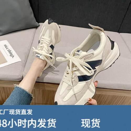 欧美范~小红书推荐蛮腰女鞋款华夫厚底阿甘鞋增高运动休闲老爹鞋