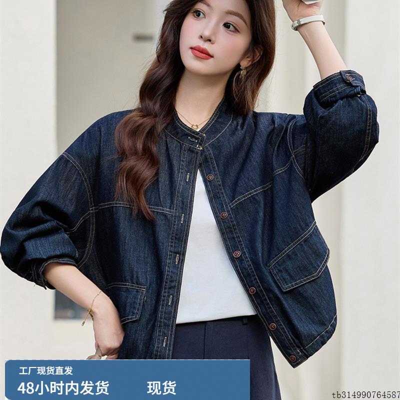 欧货ins超火港风牛仔外套女2025春秋新款时尚宽松休闲爆款上衣潮