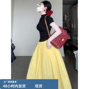 巨好看韩系黑色上衣套装连衣裙子女夏2026新款超火一整套ootd穿搭