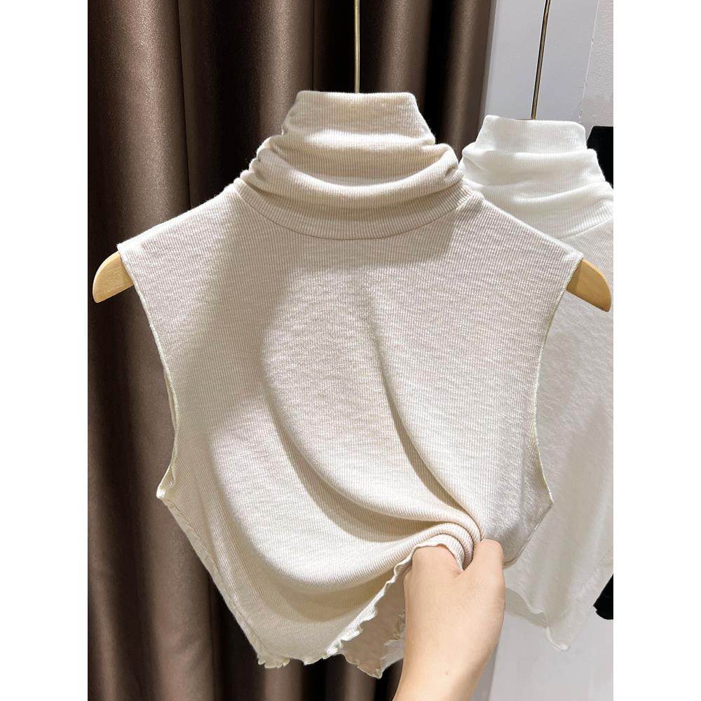 洋气竹节针织堆堆高领假领子女冬2025新款内搭无袖背心打底衫上衣,服饰配件/皮带/帽子/围巾,假领,淘宝优惠券,粉丝福利购,淘宝优惠卷