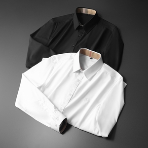 2025春季款商务休闲长袖衬衫男加大码（M-6XL）QT6015-3307-P120图片