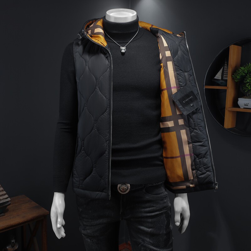 2025秋冬男士连帽棉衣马甲棉服背心外套6015-92025-P135,男装背心/马甲,钱塘6015（原D203）
