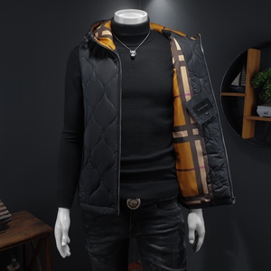 2025秋冬男士连帽棉衣马甲棉服背心外套6015-92025-P135图片