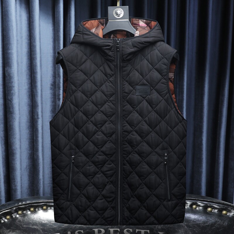 2025秋冬男士连帽棉衣马甲棉服背心外套6015-92023-P135沙发,男装背心/马甲,钱塘6015（原D203）