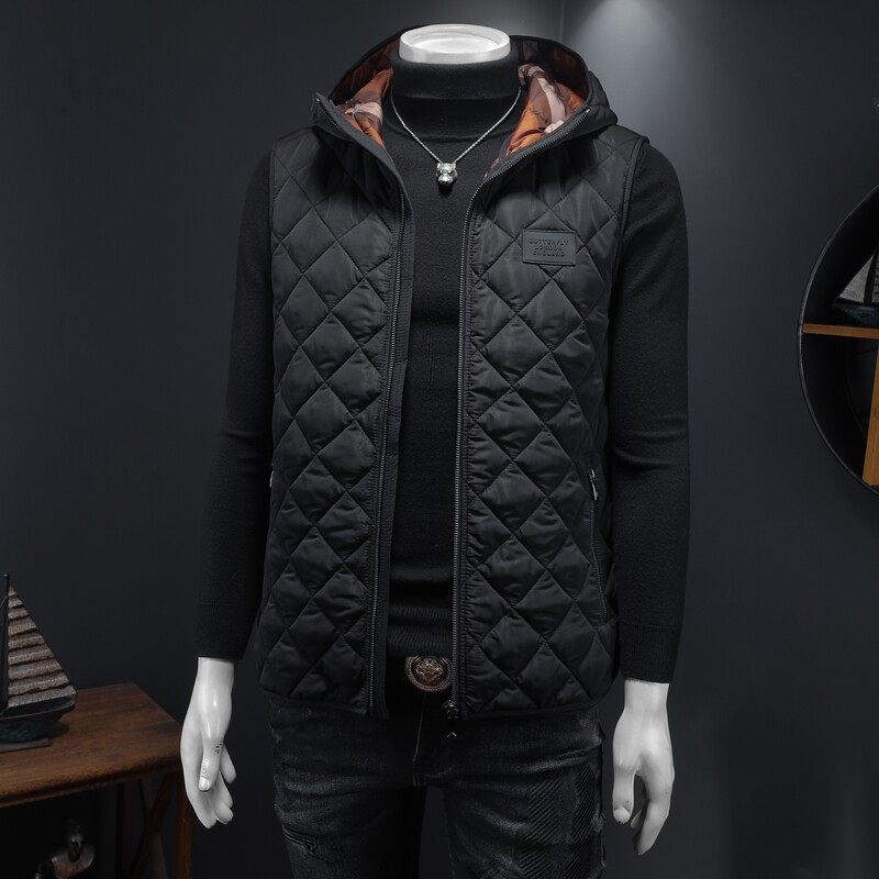 2025秋冬男士连帽棉衣马甲棉服背心外套6015-92023-P135,男装背心/马甲,钱塘6015（原D203）
