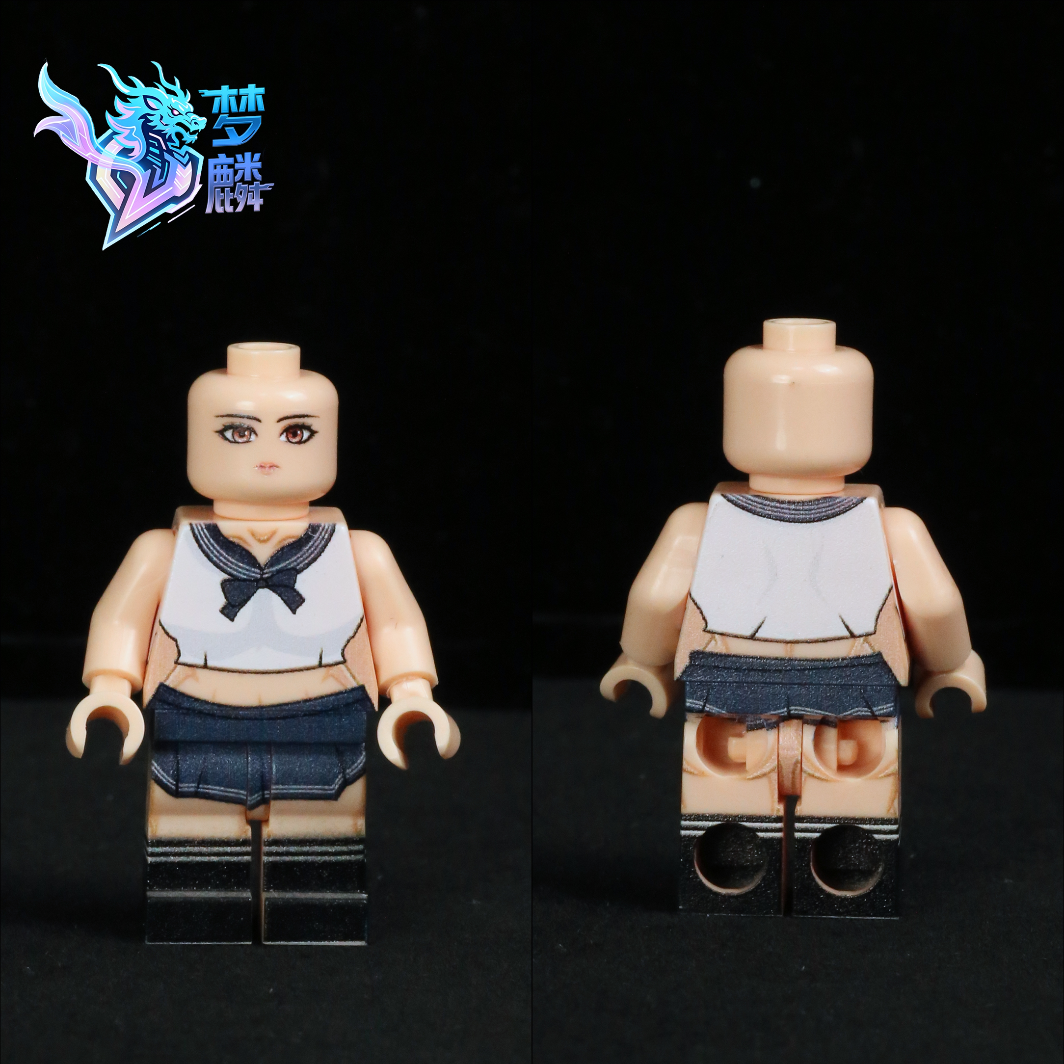 梦麟第四弹女性人仔素体积木图片