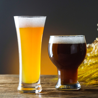 500ml large German wheat beer glass commercial exquisite glass craft beer mug can be used as a logo