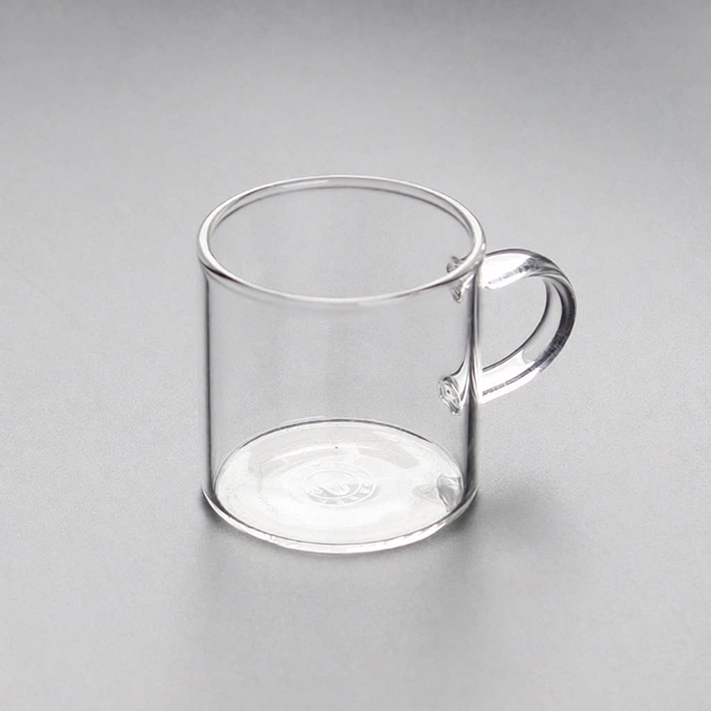 空盒子耐高温玻璃加厚把杯品茗杯 耐高温玻璃花草茶具 玻璃直筒把图片