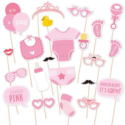Baby Shower Decoration Photography Props Gender Reveals Party Decoration Funny Photography Props