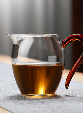 空盒子彩把高硼硅玻璃公道杯尖嘴断流利落分茶器大号家用功夫泡茶