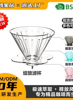 空盒子手冲咖啡过滤器咖啡壶锥形滴漏式V60绽放滤杯分享壶咖啡套
