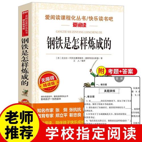 钢铁是怎样炼成的小学三四五六年级课后真题演练课外书爱阅读同步